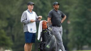Tiger Woods and his caddie Joe LaCava